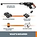 WORX 40V Power Share Hydroshot 2X20V Portable Power Cleaner (Batteries & Charger Included) - WG644 Black/Orange