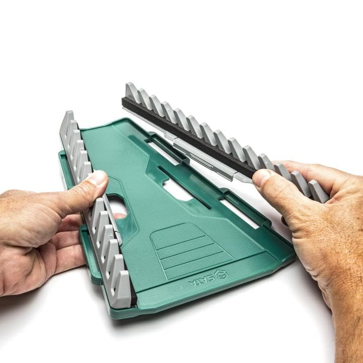 SATA ST95410 2 Pieces Reversible Wrench Rack (for up to 13 Wrenches), Green, 2 Pack - Image 3