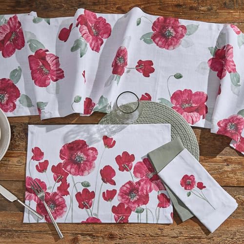 Servilletas de tela cuadradas florales set x4 miniatura 5