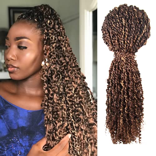 Goddness 24Inch Kai Twists Crochet Hair 8Packs BOHO Long Soft Passion Twist With Curly End Pre-twisted Boho Style Crochet Braids Hair (T30-30-27, 24Inch（Packs of 8）)