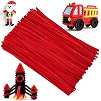 Ainiv 200PCS Pipe Cleaners for Craft, 30cm Red Crafting Pipe Cleaners, Fuzzy Sticks Craft Supplies, Chenille Stems for DIY, Arts & Crafts for Christmas Tree Creative Handmade DIY Decoration