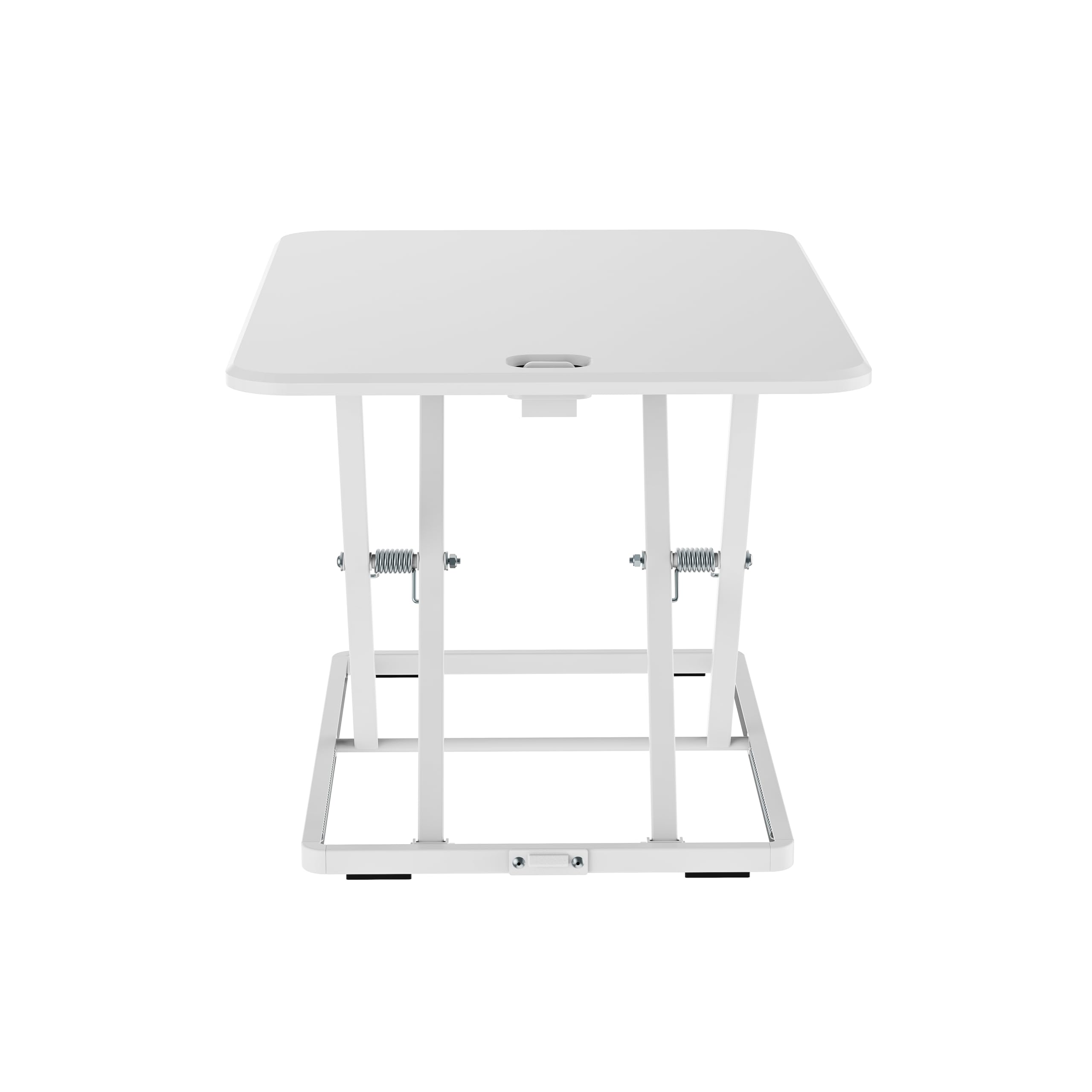 Ultra Slim Mini Desk - Schreibtischaufsatz - Höhe 4,5-40,5 cm - Breite 47 x 67 cm - Sitz-Steh Arbeitsplatz - Schreibtischaufsatz - Weiß - Gasfeder Bedienung
