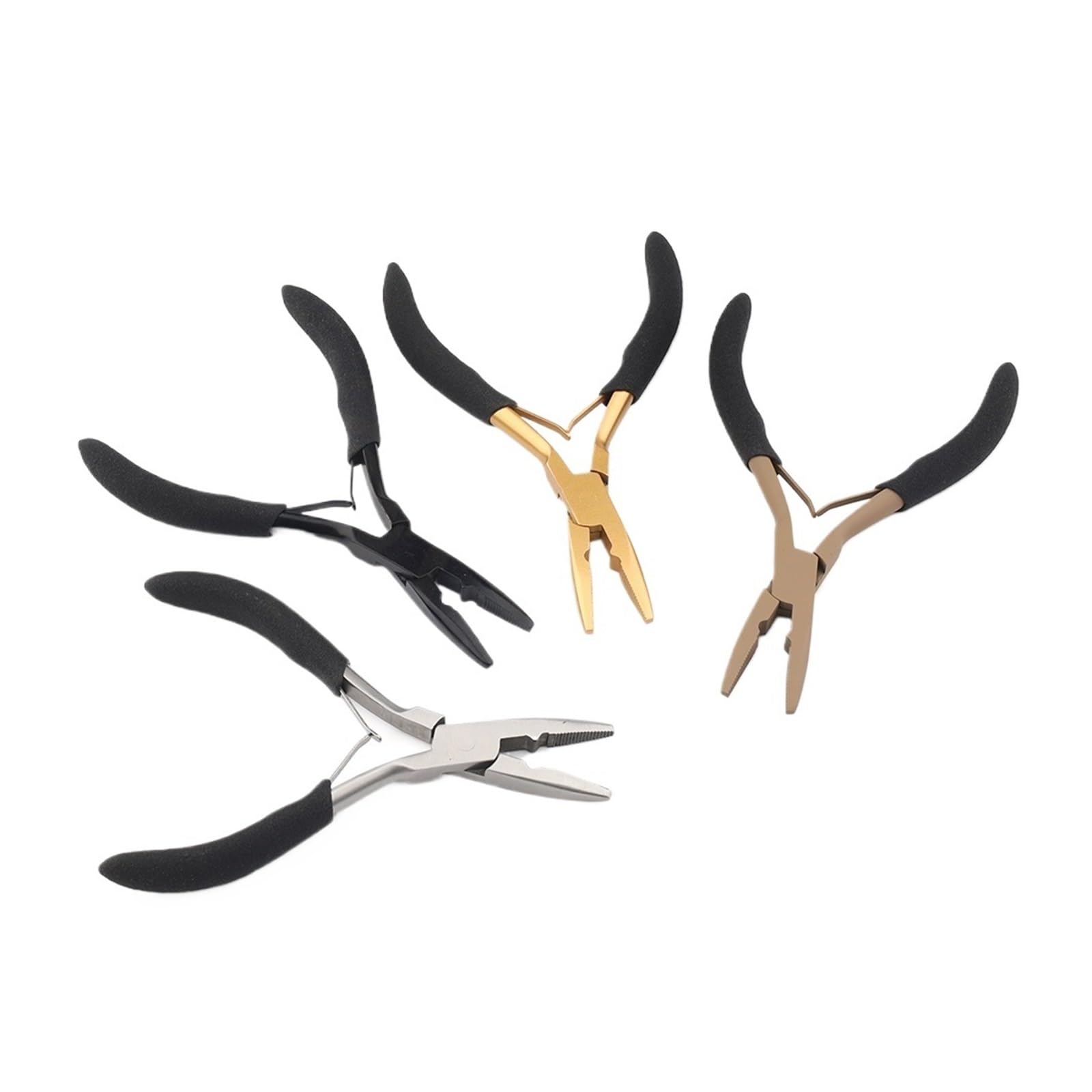 Alicates para Extensiones Pelo Alicates for extensiones de cabello | Micro anillos, cuentas, alicates de microeslabones más cercanos for coser extensiones de trama, plumas(Silver)