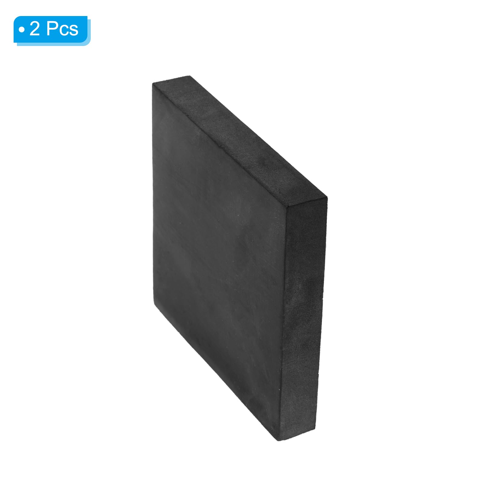 PATIKIL Almohadillas de Goma Antivibración 2 Unidades Almohadillas de Aislamiento de Vibración Cuadradas de 5.91" x 5.91" x 1" para HVAC Compresor de Aire Lavadora Negro