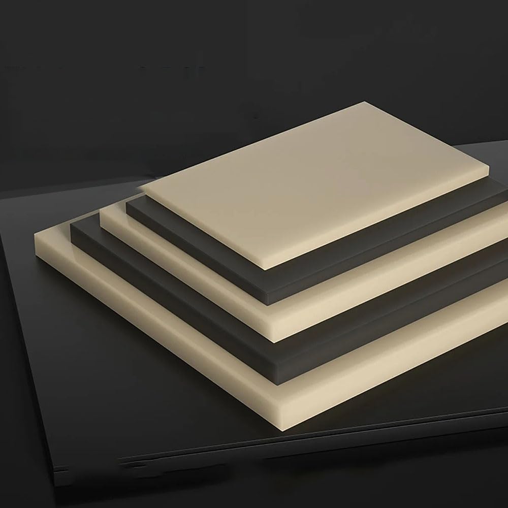 Placa De Plástico ABS De 500 X 500 Mm (2 Mm-20 Mm) - Plástico De Ingeniería Duradero - Acabado Liso - CNC, Bricolaje Y Modelismo - 1 Pieza (Negro O Beige)(Black,20x500x500mm)