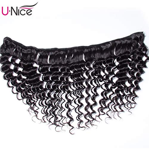 Unice UNICEPDW-04 Deep Wave Human Hair Weave 3 Bundles Peruvian Virgin Hair Human Hair Extensions thumb #2
