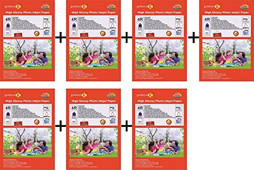GoColor High Glossy Inkjet Photo Paper 210Gsm 4R (4"x6") Size (700 Sheets Packs)