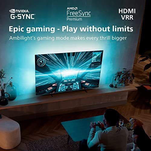 Philips 55OLED707/12 55-Inch 4K OLED Smart TV | Ambilight, UHD & HDR10+ | 120 Hz | Dolby Vision & Dolby Atmos | Multi-room DTS Play-Fi | Google Assistant & Alexa Compatible