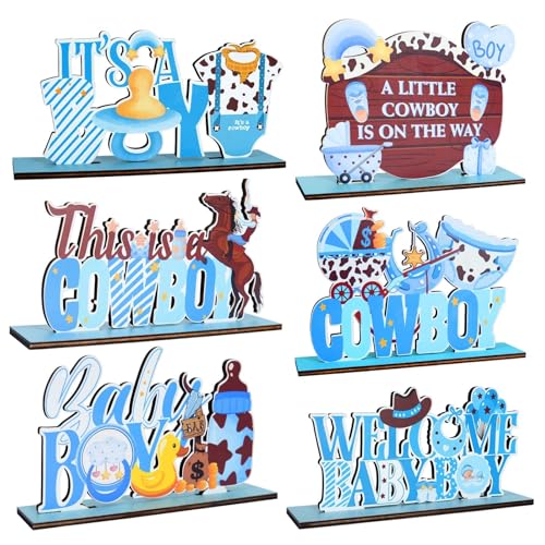 Decoración de mesa occidental para regalos de fiesta de cumpleaños y baby shower cowboy