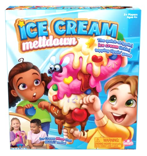Goliath Ice Cream Meltdown Game - Be First to Get Your Treats on The Ice Cream Cone Before It Melts! Slime Game - Ages 4 and Up, 2+ Players