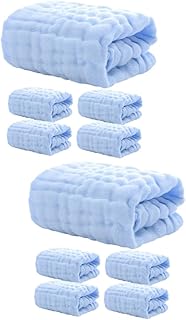 SAFIGLE 10 Peças Babador De Espuma De Algodão Panos De Banho Para Recém-Nascidos Toalhas De Bebê Para Registro De Recém-Nascidos Toalha De Rosto Para Bebês Recém-Nascidos Itens