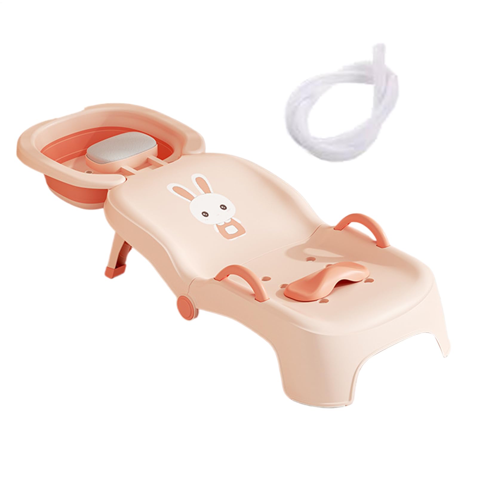 Chaise de Lavage de Cheveux - Reclinable de Shampooing Pliable pour - Appui-Tête Réglable pour Rinçage pour la Maison Âges 0-10 Garçons Filles Salle de Bain Salon de Coiffure