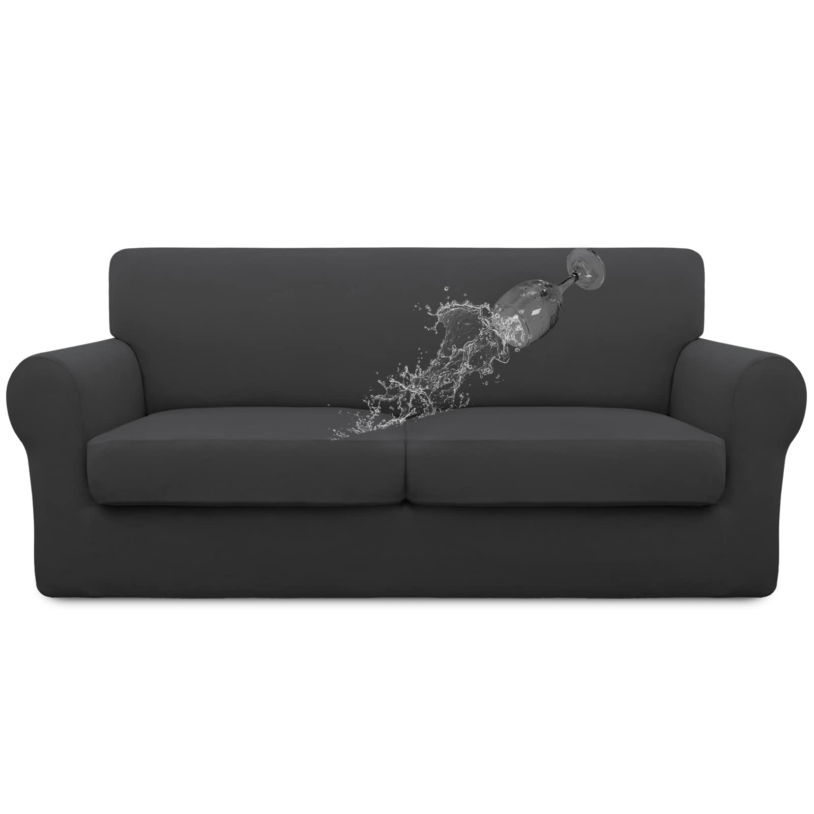 Easy-Going Waterproof 3-Piece Oversized Loveseat Couch Covers for Sofa