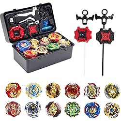 Maletin Beyblade Original Gytobytle 12in1 Bey Peonzas with Casilla Metal Fusion Blade Conjunto de Peonza Juguetes, with Launcher Asas