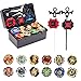 Gytobytle 12 Pièces Bey Toupie Burst Battle Blade Set, Gyro de Combat Métal Fusion Jouet avec Boîte Portable, 2 Émetteur, 1 Poignée