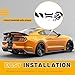 EAZY WHEELZ Rear Trunk Spoiler Compatible with 2015-2023 Ford Mustang GT500, GT350, GT, EcoBoost, V6, V8, Shelby – 2-Door Coupe Models, Gloss Black Rear Wing Lip