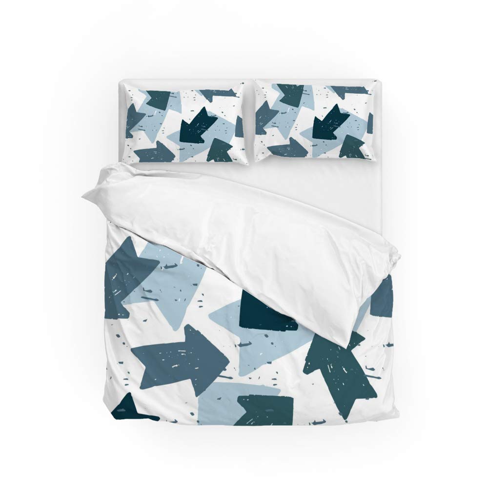 Housse de couette flèches anti-décoloration et parure de lit 3 pièces résistante au rétrécissement