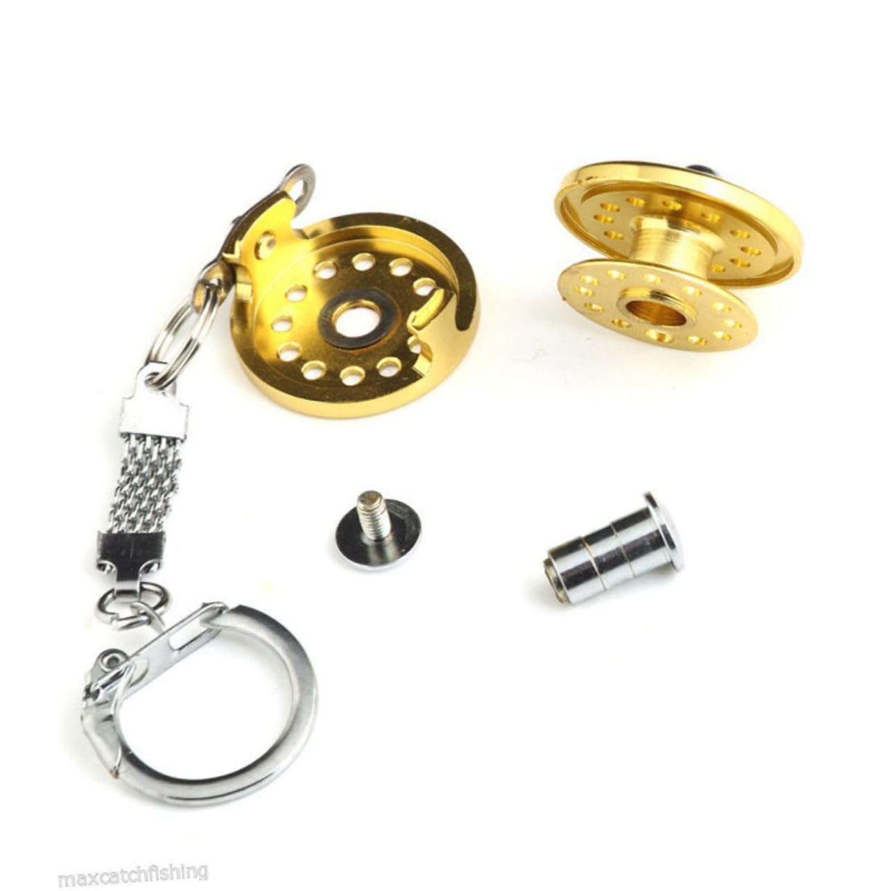 BESPORTBLE Miniature Fishing Reel Keyring Cute Key Chain Chain Ring Perfect for Anglers Fun Keychain