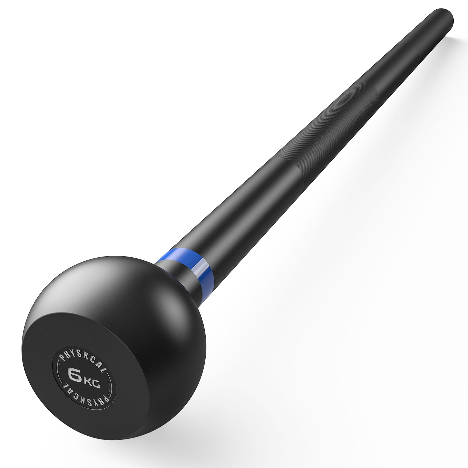 PhysKcal Stahl Mace Bell mit gerändeltem Griff für funktionelle Kraft, Koordination, Stabilität des Rumpfs und der Wirbelsäule sowie Beweglichkeit der Schultern