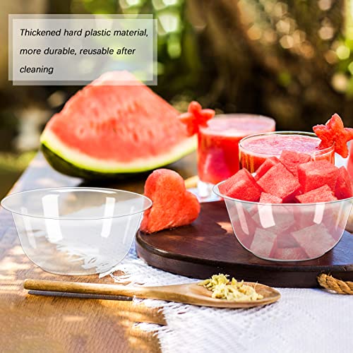 Badenbach 60 Pack 9Oz Hard Plastic Bowls, Clear Salad Bowl Disposable Soup Ice Cream Candy Serving Bowls For Wedding Birthday Halloween Christmas #TOP5