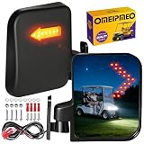 Golf Cart Mirrors, Golf Cart Side Mirrors with LED Turn Signal Light...