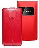 Favory Funda Funda de Piel/Emporia F220 Teclas Grandes Teléfono Móvil/de Piel (con pestaña)