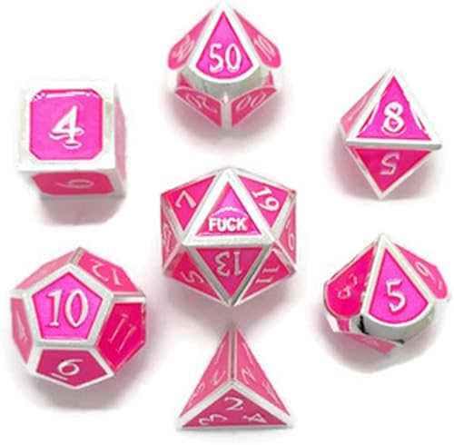 Miniatura 2 de Juego de dados de metal D20 F Critical Fail F de 20 caras DND, juego de rol Dungeons and Dragons D&D Shadowrun negro, plata, rojo, azul, dorado,