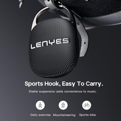 Image of Lenyes S235 Portable Bluetooth Speaker | 8W HD Sound with Deep Bass | IPX7 Waterproof | Bluetooth v5.3 | 5H Playtime | Clip-On Travel Design | Compact Outdoor Wireless Speaker