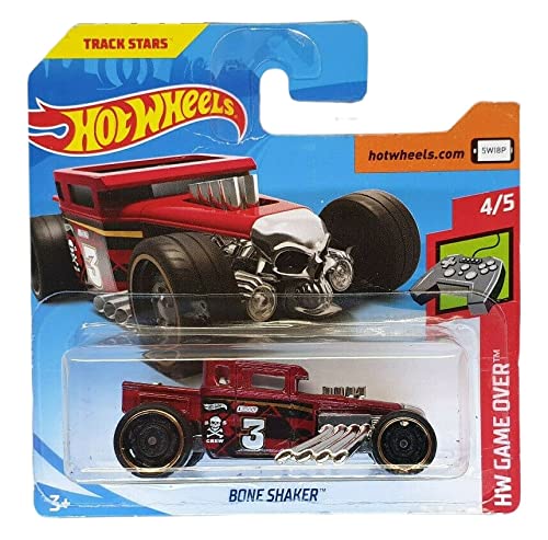  Hot Wheels - Bone Shaker - HW Game over 4/5 - FYC30 - Short Card - Halloween - Skull - Track Stars - Mattel 2019