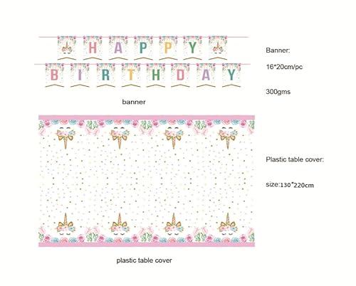 VHIMASA Stoviglie Compleanno Kit Serve 16 Ospiti
