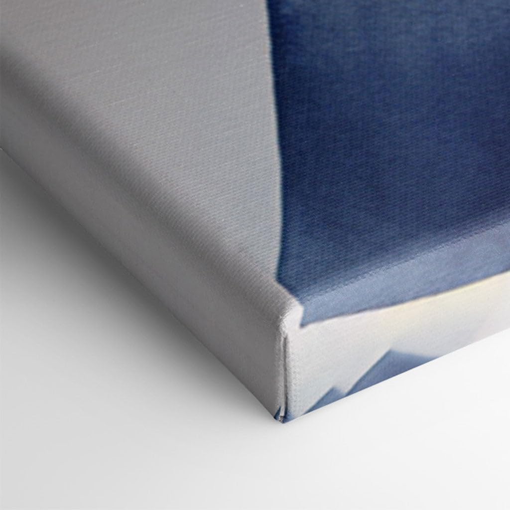 Canvas for Living room. Convergence of Shades: Exploring the Intrigue of an Abstract Blue Watercolor Ensemble, 27 x 18 inch Canvas Wall Art - Ready to Hang - 69x46 cm (27x18 inch)