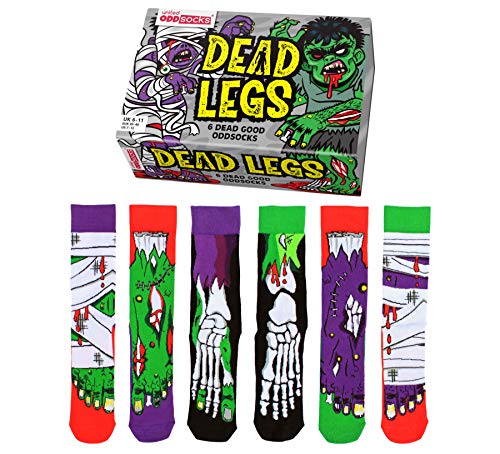 Oddsocks Dead Legs Zombie - Calcetines (tallas 39-46, 6 unidades)