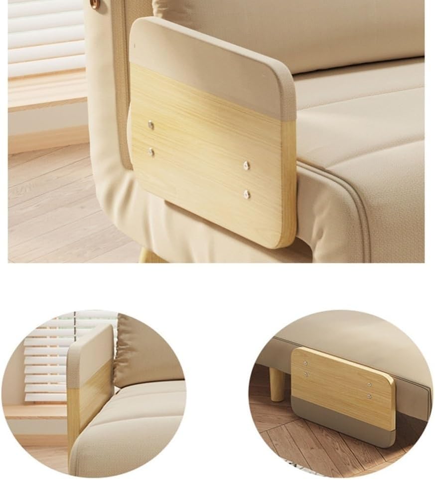 Sofa Bed， Convertible Folding Sofa Bed with Adjustable Backrest Chair for Home Office,Folding Sofa Bed(White,80cm)