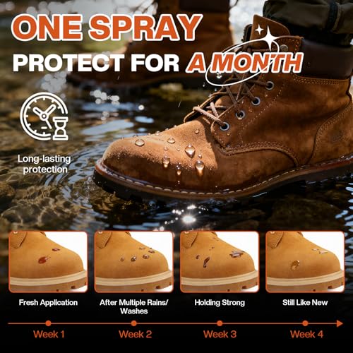 Image of Protect Shoe Protector Spray - Rain & Stain Water Repellent - Waterproofing Spray for Leather Suede Hats 6.76 OZ