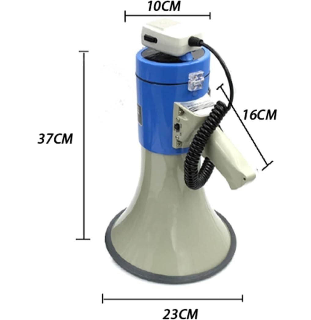 Megafono Allenamenti E Sicurezza Megafoni Portatili Megafono con Registrazione Portatile Sirena Incorporata Altoparlante Ad Alta Potenza da 50 W per Eventi