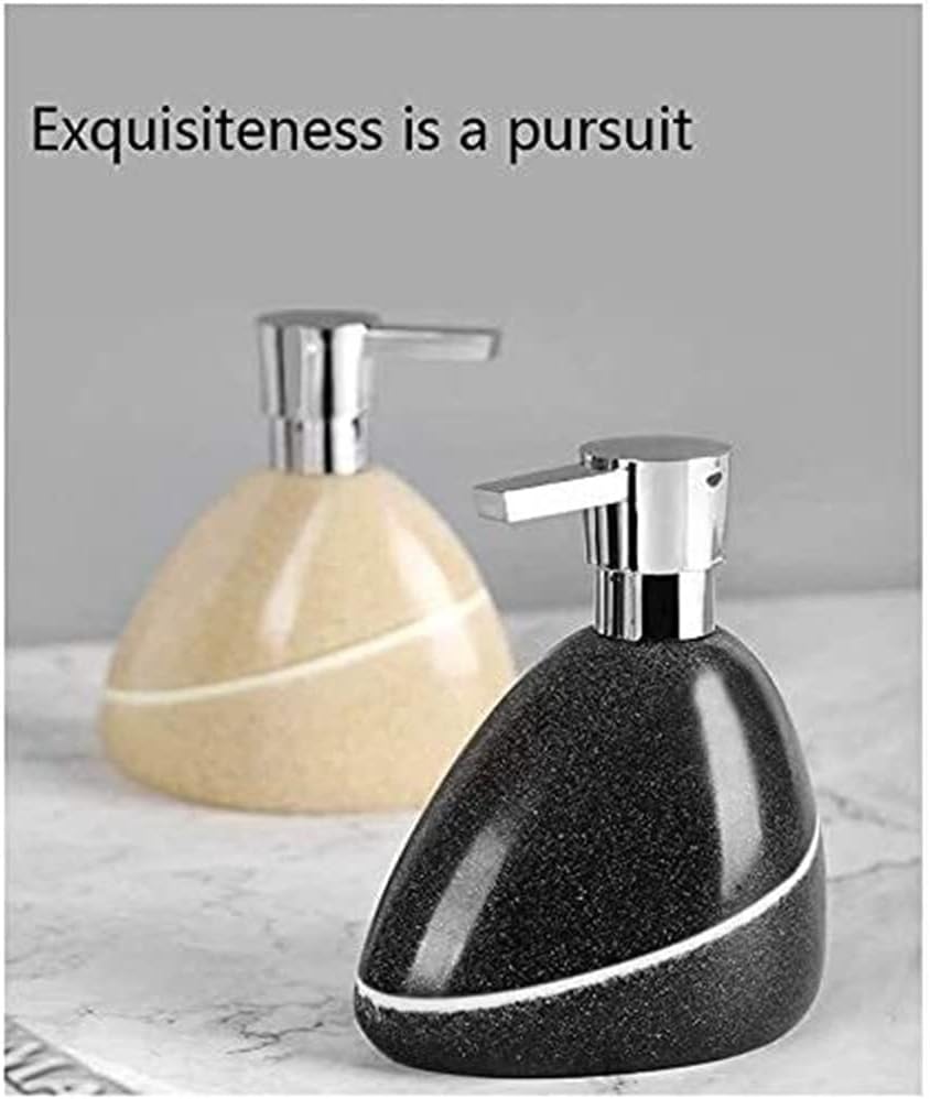 Soap Dispenser Lotion Bottle Liquid Dispenser Soap Dispenser Lotion Dispenser Pump Bathroom Accessories Stone Design For Bathroom Lotion Dispenser Liquid Soap Dispenser ( Color : Black , Size : 400ml