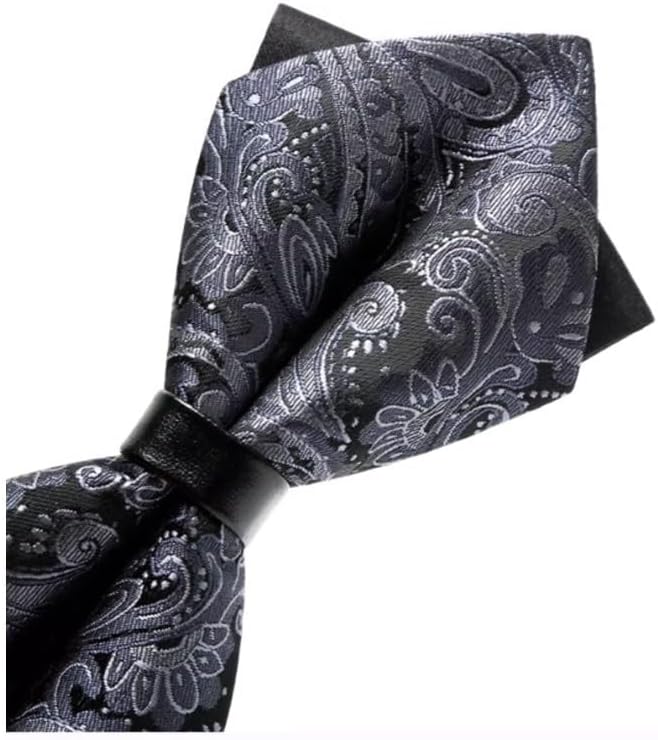 Grey Bow Tie Cashew Flower Wedding Business Commercial Affairs Banquet Marry Necktie