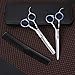 Hair Cutting Set, Professional Haircutting Barber Thinning Hairdressing Shears Set with Black Leather Case and Salon Cape
