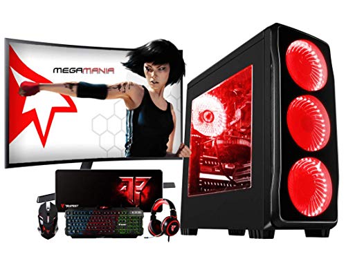 Megamania-PC-Gaming-AMD-Ryzen-5-5600X-6-Nucleos-up-to-46Ghz-32GB-DDR4-SSD-1TB-AMD-Radeon-RX-6600-XT-8GB-GDDR6-WiFi-1200-Monitor-LED-Curvo-24-FullHD-Kit-Gaming