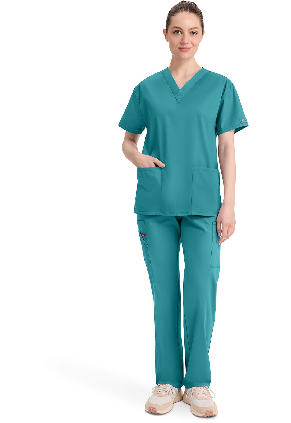 Dickies EDS Signature Scrubs 86706 Missy Fit V-Neck Top Camisa de Traje mdico Hombre (Pack de 1)