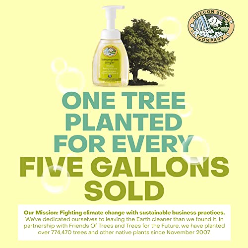 Oregon Soap Company - Foaming Hand Soap, Hand Soap Refills And Self Foaming Liquid Hand Soap, Liquid Hand Soap Bulk For Hand Wash, Lemongrass Zinger, 8.3 Oz, 3 Pack #TOP6