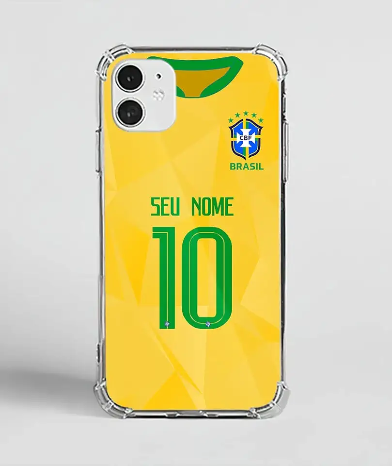 Capa Capinha Case de Celular Personalizada Com Nome Brasil