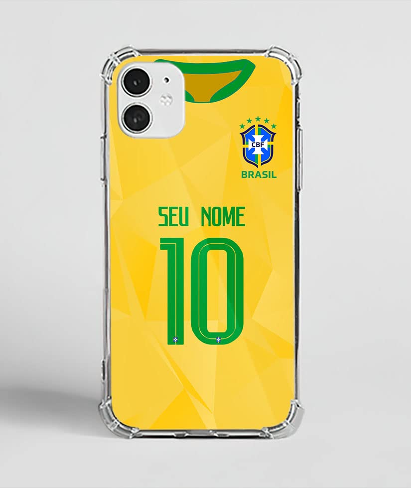 Capa Capinha Case de Celular Personalizada Com Nome Brasil