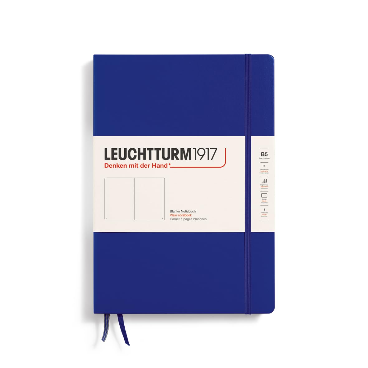 LEUCHTTURM1917 - Notebook Hardcover Composition B5-219 Numbered Pages for Writing and Journaling (Dusty Rose, Plain)