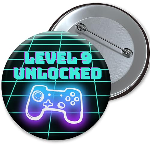 LimaLima 9th Birthday Gift For Boys You Have Reached Level 9 Badge LimaLima 9th Birthday Gift For Boys You Have Reached Level 9 Badge