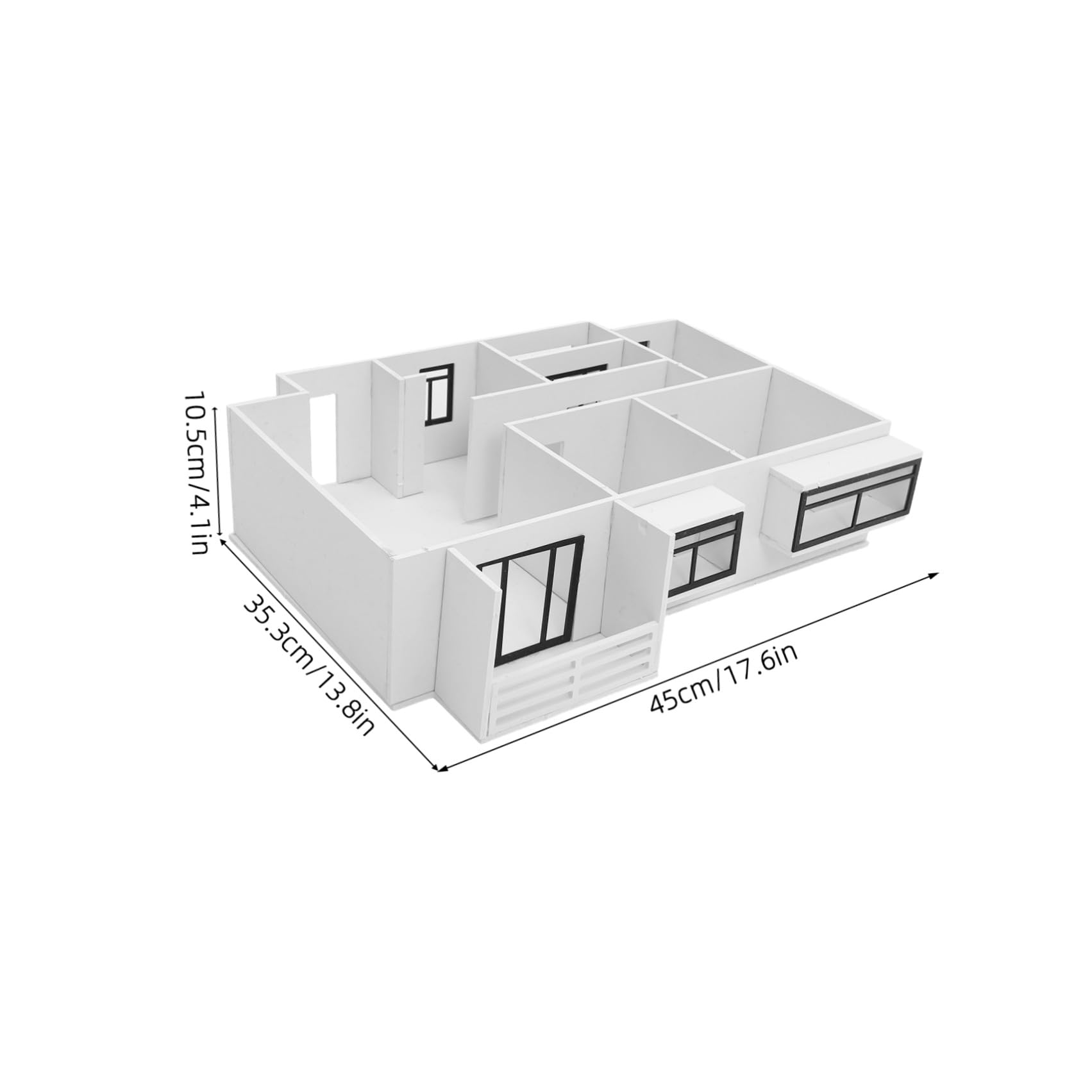 BESTYASH Modello Architettonico Interno 1:25 in Pvc e Acrilico, Kit Fai da Te per Assemblaggio Facile, Materiale per Attività Educative e Sviluppo Consapevolezza Spaziale