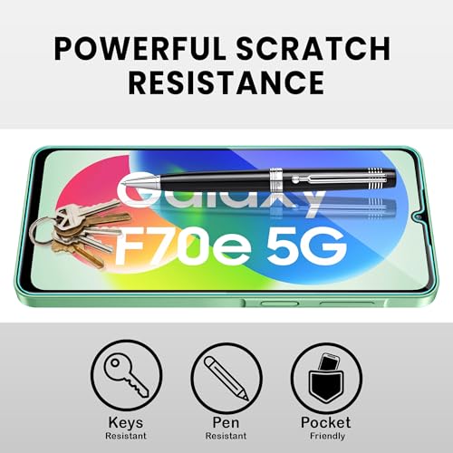 Image of ArmourPro Tempered Glass for Samsung Galaxy F70e and Samsunng M17e - 9H Screen Protector with Black Border, Anti Scratch, Edge-to-Edge Coverage, HD Clarity, Smooth Touch, Case Friendly | Black