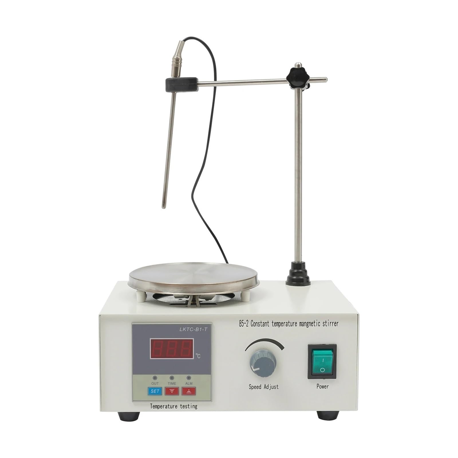 Agitador magnético digital de 250 W, mezclador de placa calefactora de sobremesa for laboratorio, gran volumen, acero inoxidable 304, 0-2000 rpm Múltiples usos