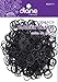 Diane Rubber Bands Black 500-Pack, 500-CT RUBBER BANDS BLACK, Soft elastic bands will not break hair