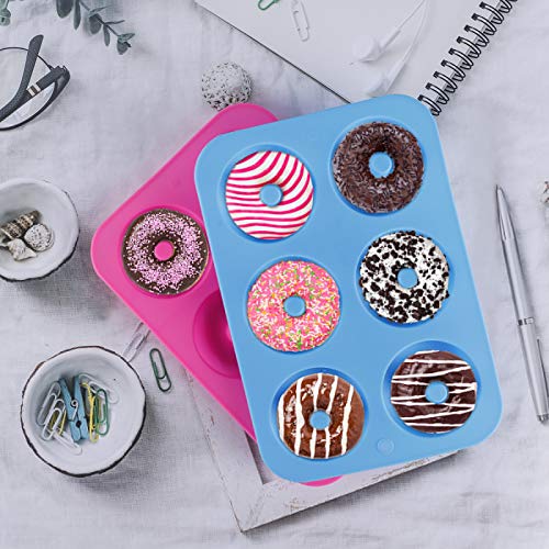 image for BAKHUK Donut Pan, Silicone Donut Mold, 3 Pcak Non-Stick Mold for Donut